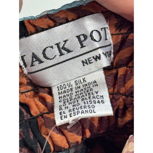 Jack pot new york Silk Dress Halter Neck Colorful Boho Hippie Festival Unique - Picture 8 of 9